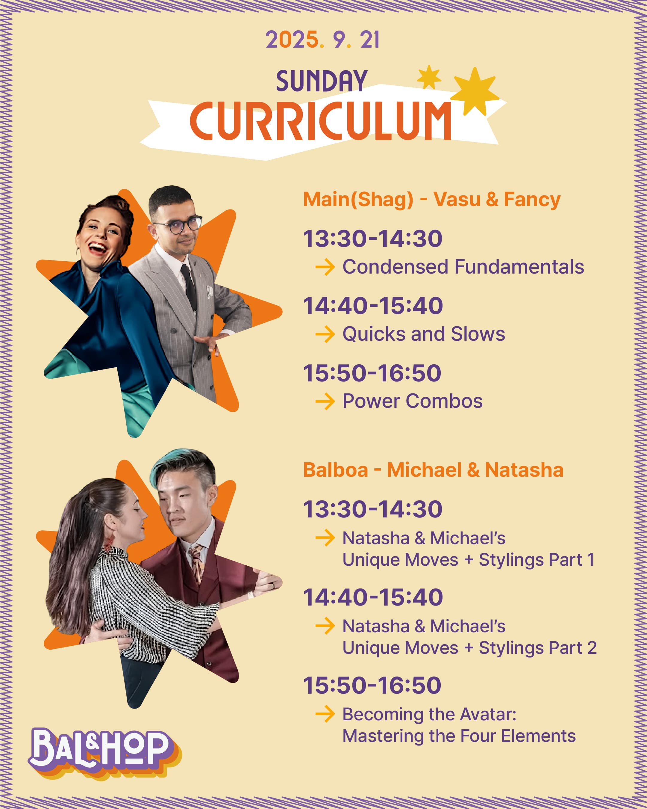 Sunday Workshops Curriculum