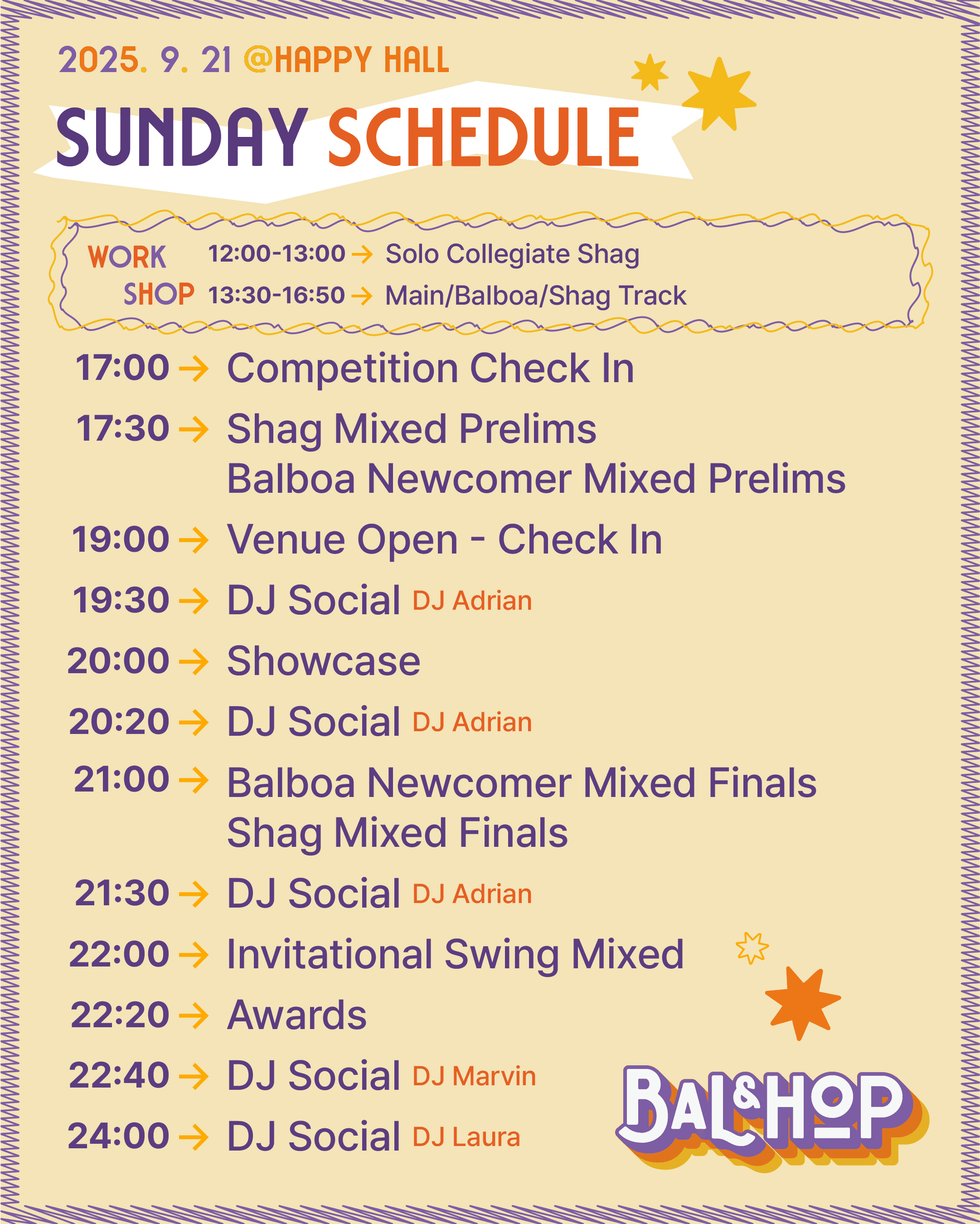 Sunday Schedule